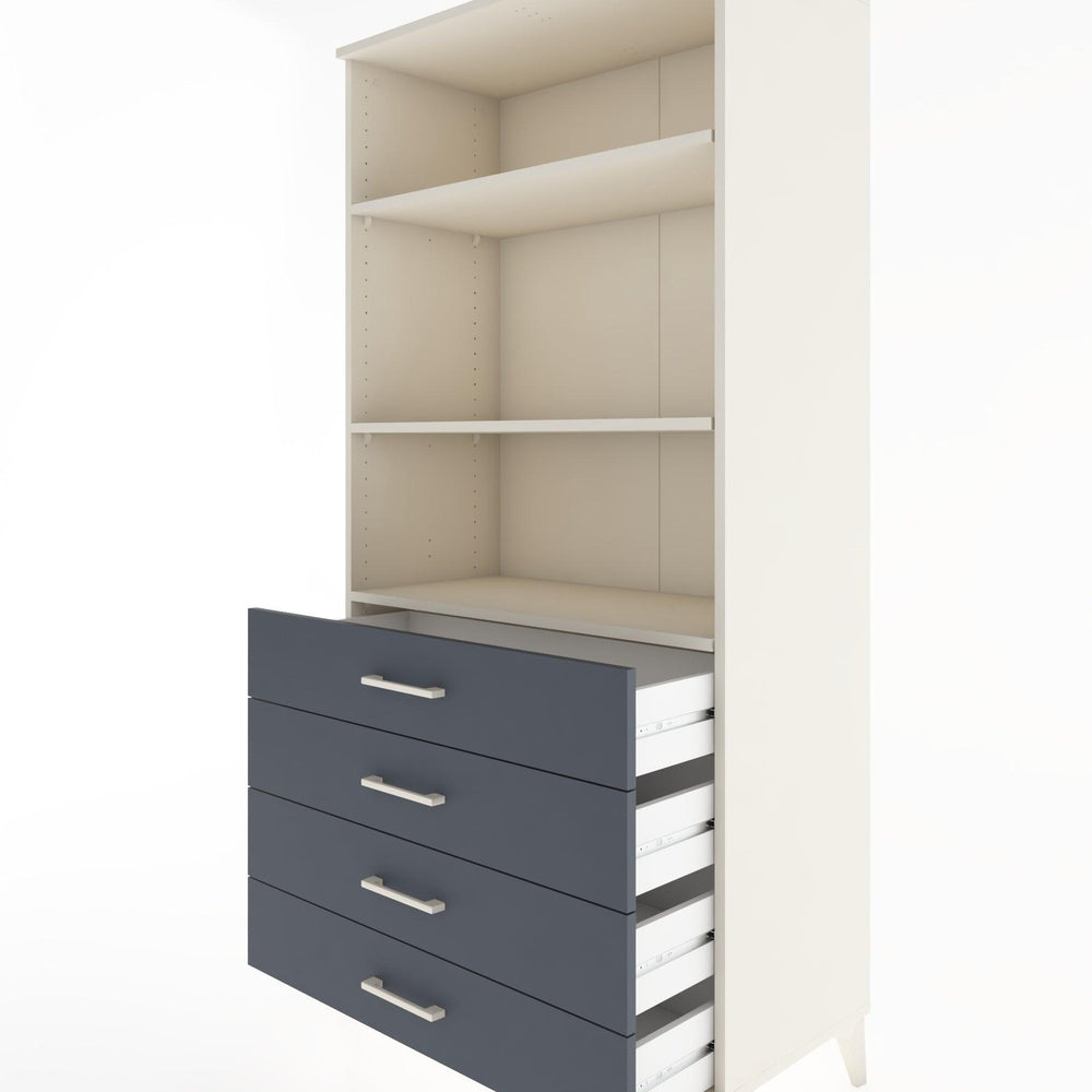 Woodntry Modular Cabinet Moonstone 88x44x170 cm with Drawers and Shelves CR36-1