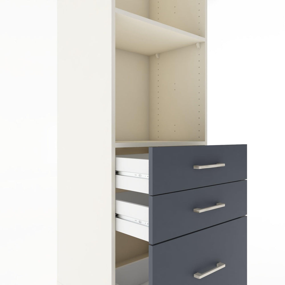 Woodntry Modular Cabinet Moonstone 60x44x170 cm with Drawers and Shelves CR42-1