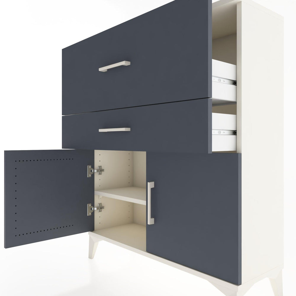 Woodntry Modüler Şifonyer Aytaşı 88x30x94 cm Kapaklı ve Çekmeceli KC12-1