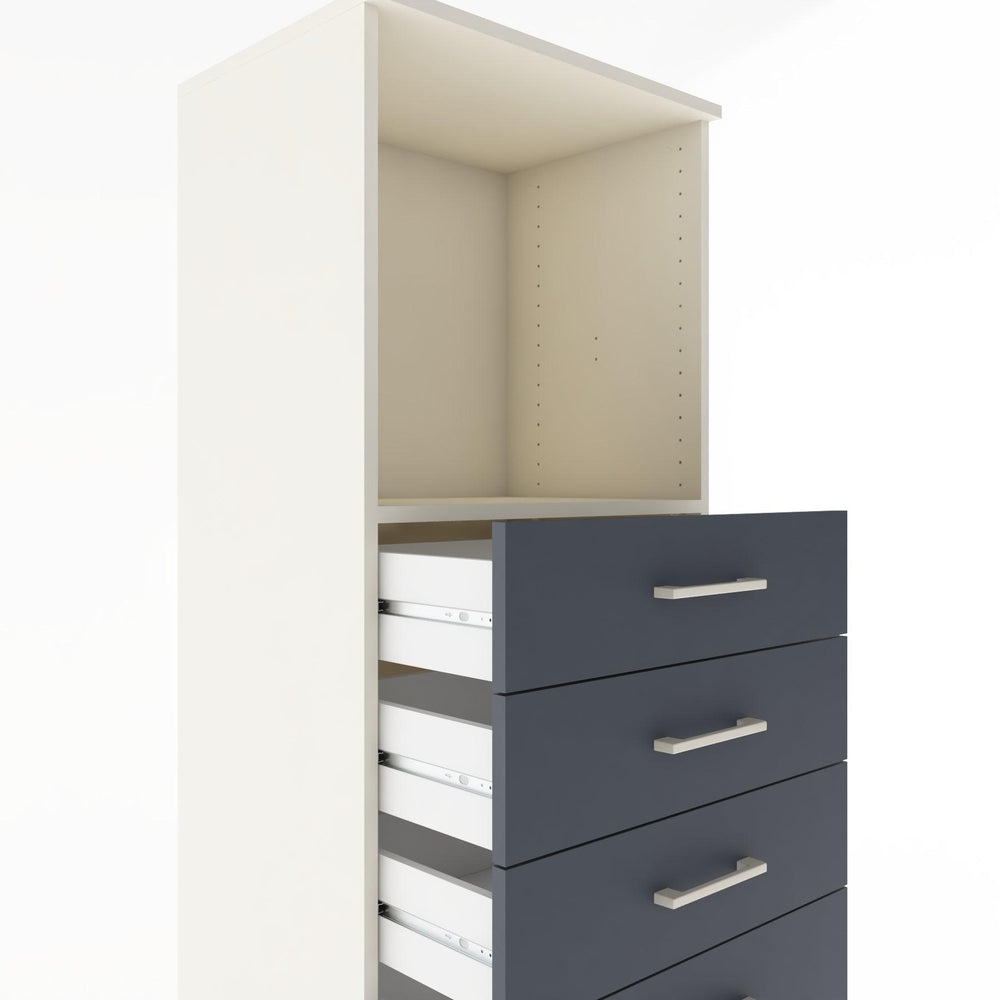Woodntry Modular Cabinet Moonstone 60x44x170 cm with Drawers and Shelves CR39-1