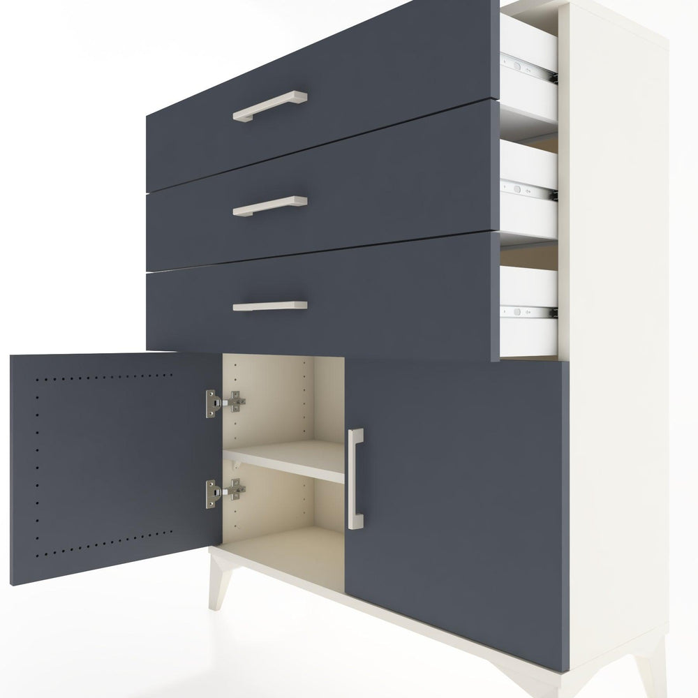 Woodntry Modüler Şifonyer Aytaşı 88x30x94 cm Kapaklı ve Çekmeceli KC8-1