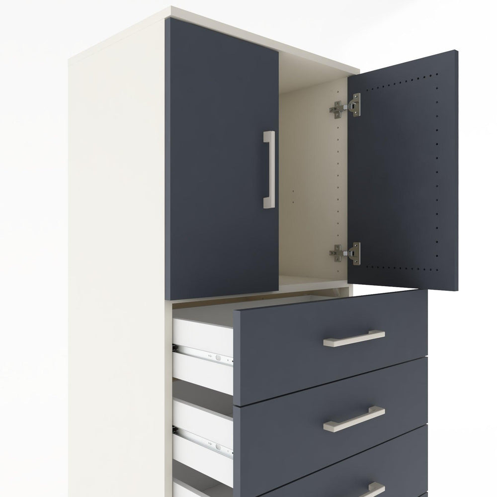 Woodntry Modular Cabinet Moonstone 60x44x170 cm with Doors and Drawers KC2-1