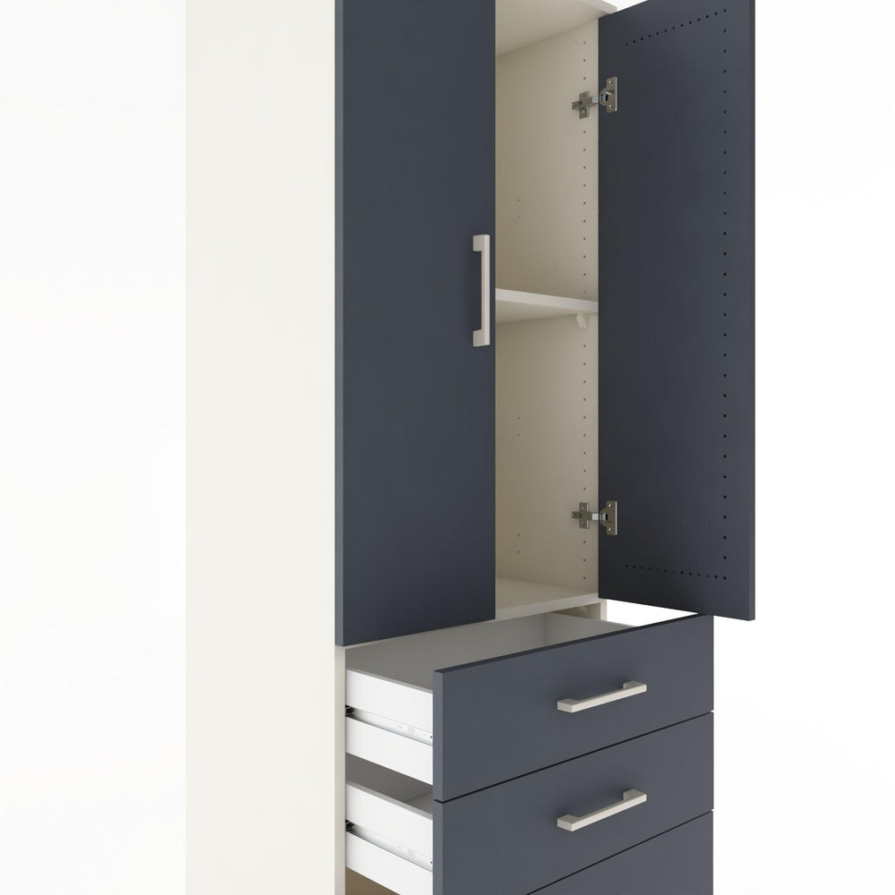 Woodntry Modüler Dolap Aytaşı 60x44x170 cm Kapaklı ve Çekmeceli KC14-1