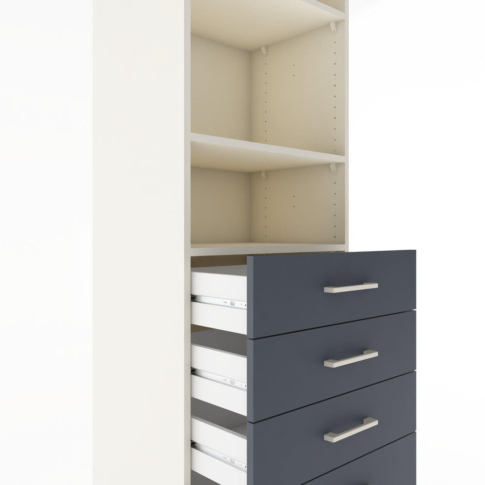 Woodntry Modular Cabinet Moonstone 60x44x170 cm with Drawers and Shelves CR35-1