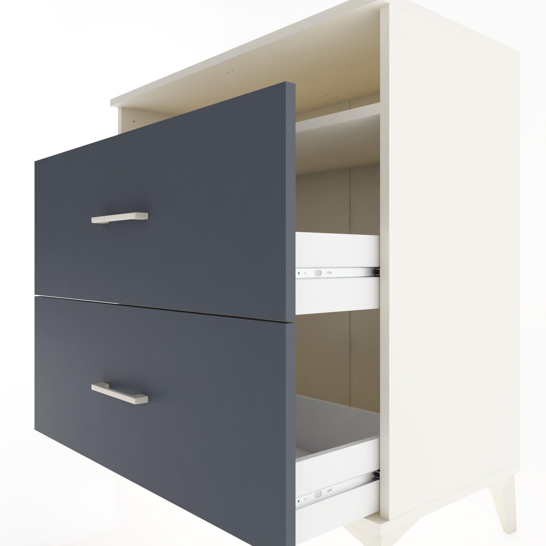 Woodntry Modüler Şifonyer Aytaşı 88x44x84 cm Çekmeceli ve Raflı CR3-1