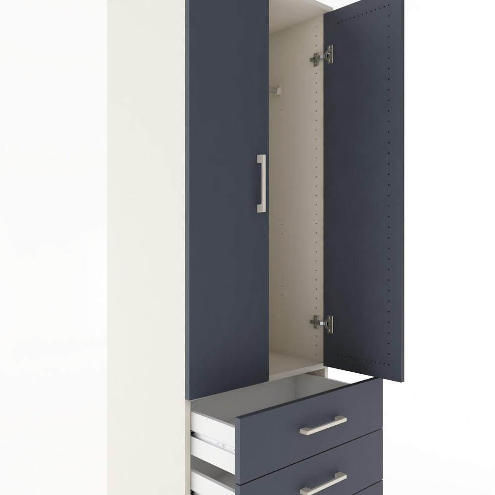 Woodntry Modüler Dolap Aytaşı 60x44x170 cm Kapaklı ve Çekmeceli KC28-1