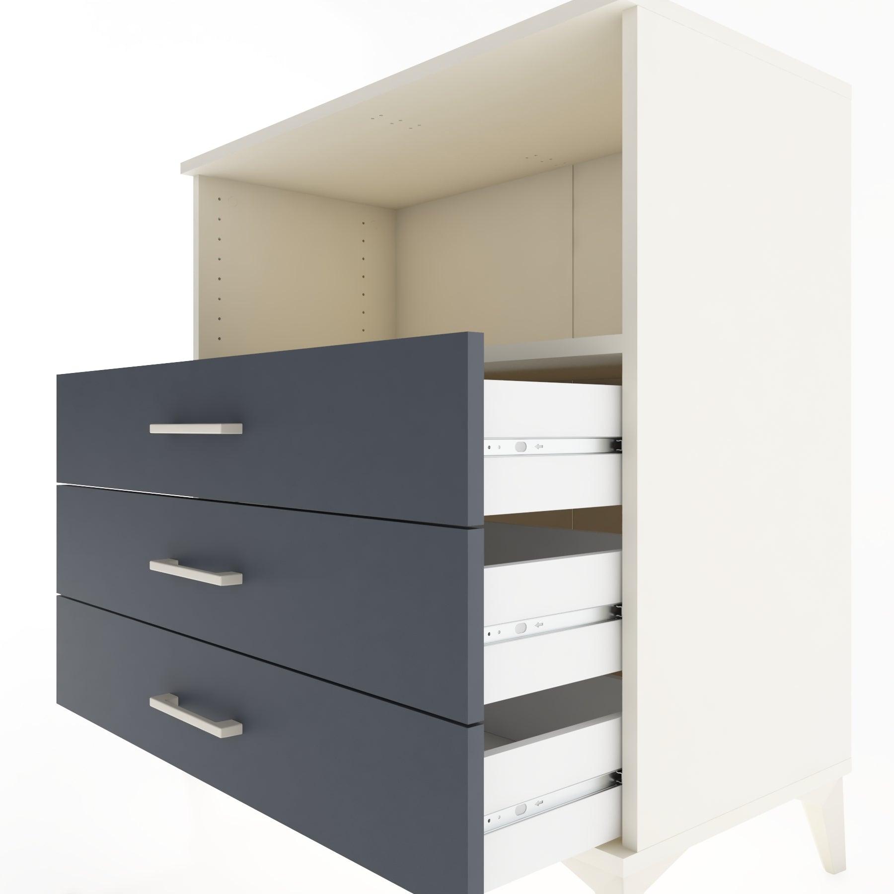 Woodntry Modüler Şifonyer Aytaşı 88x44x84 cm Çekmeceli ve Raflı CR18-1
