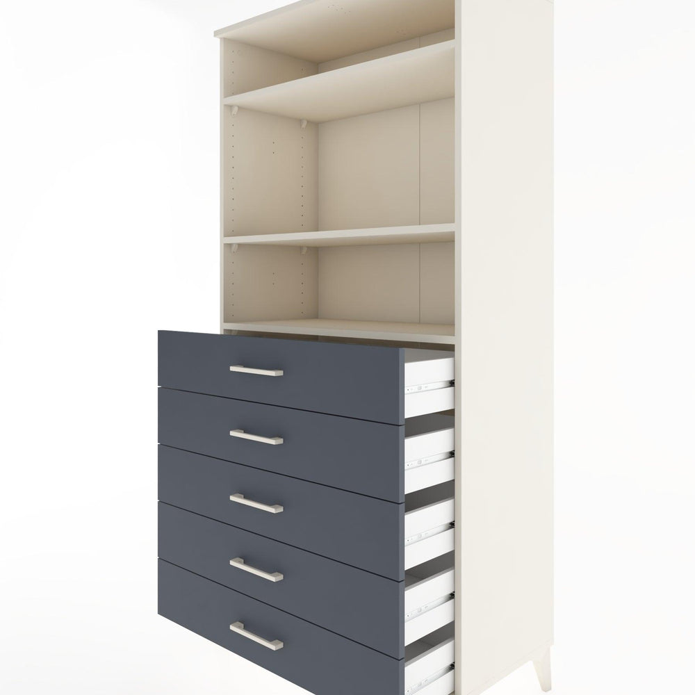 Woodntry Modular Cabinet Moonstone 88x44x170 cm with Drawers and Shelves CR35-1