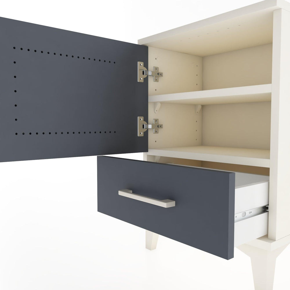 Woodntry Modüler Komodin Kapak ve Çekmeceli 44x30x52 cm Aytaşı - Woodntry