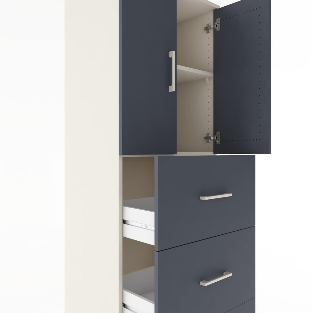 Woodntry Modular Cabinet Moonstone 60x44x170 cm with Doors and Drawers KC24-1