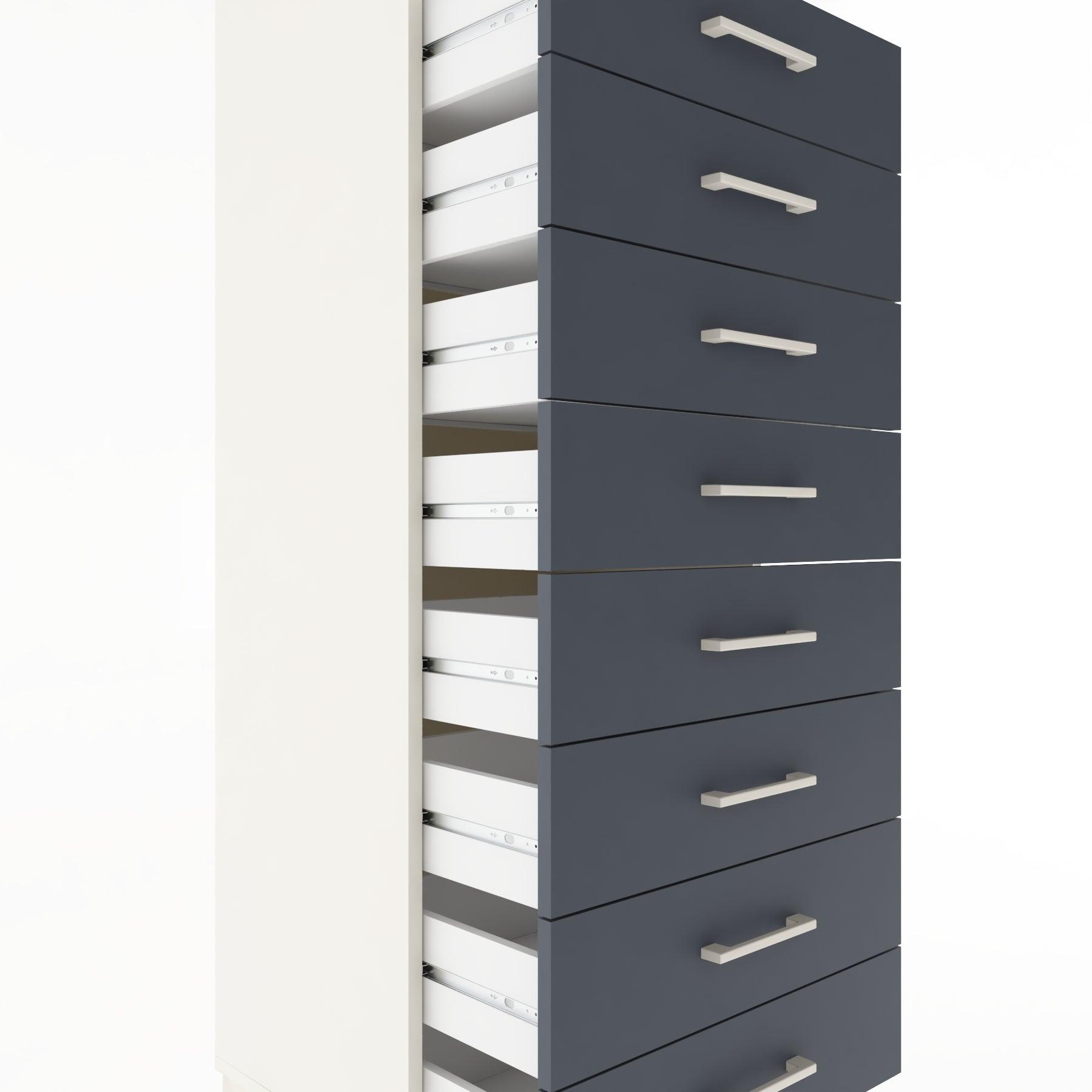 Woodntry Modular Cabinet Moonstone 60x44x170 cm with Drawers and Shelves CR32-1