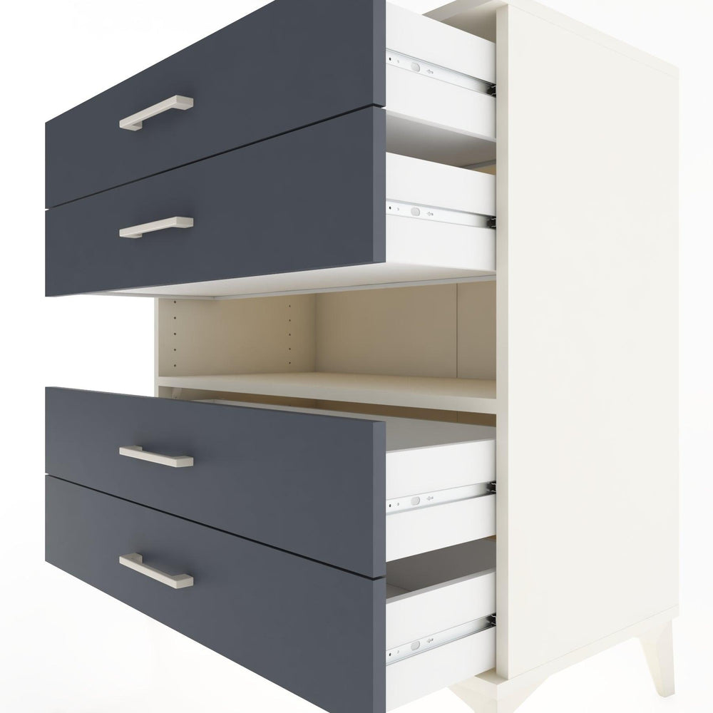 Woodntry Modüler Şifonyer Aytaşı 88x44x84 cm Çekmeceli ve Raflı CR21-1