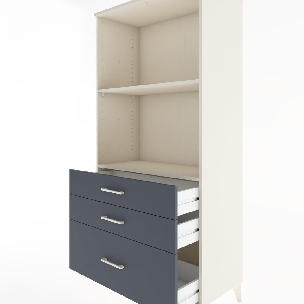 Woodntry Modular Cabinet Moonstone 88x44x170 cm with Drawers and Shelves CR42-1