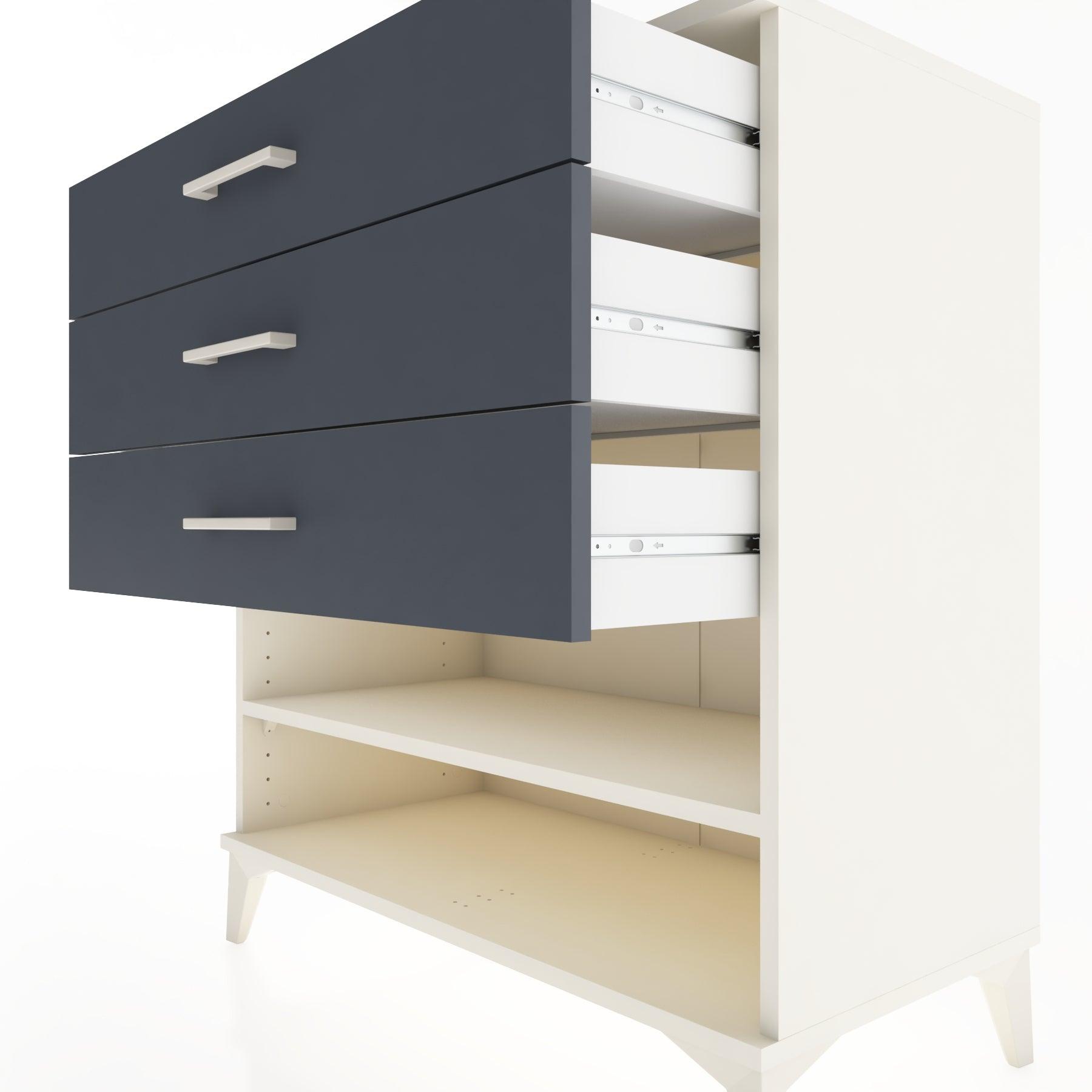 Woodntry Modüler Şifonyer Aytaşı 88x44x84 cm Çekmeceli ve Raflı CR12-1