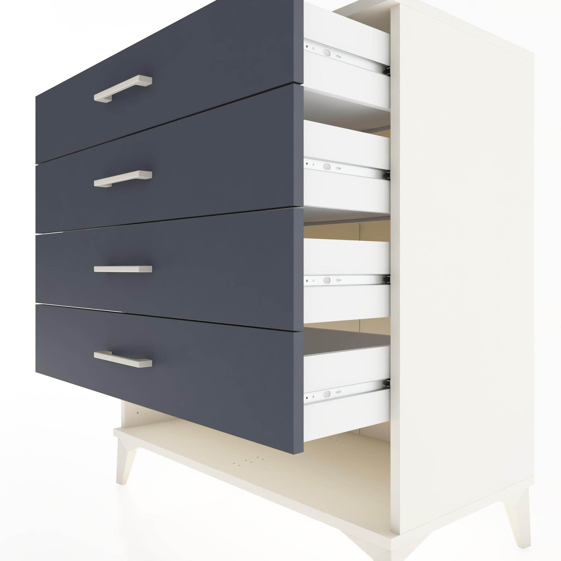 Woodntry Modüler Şifonyer Aytaşı 88x44x84 cm Çekmeceli ve Raflı CR10-1