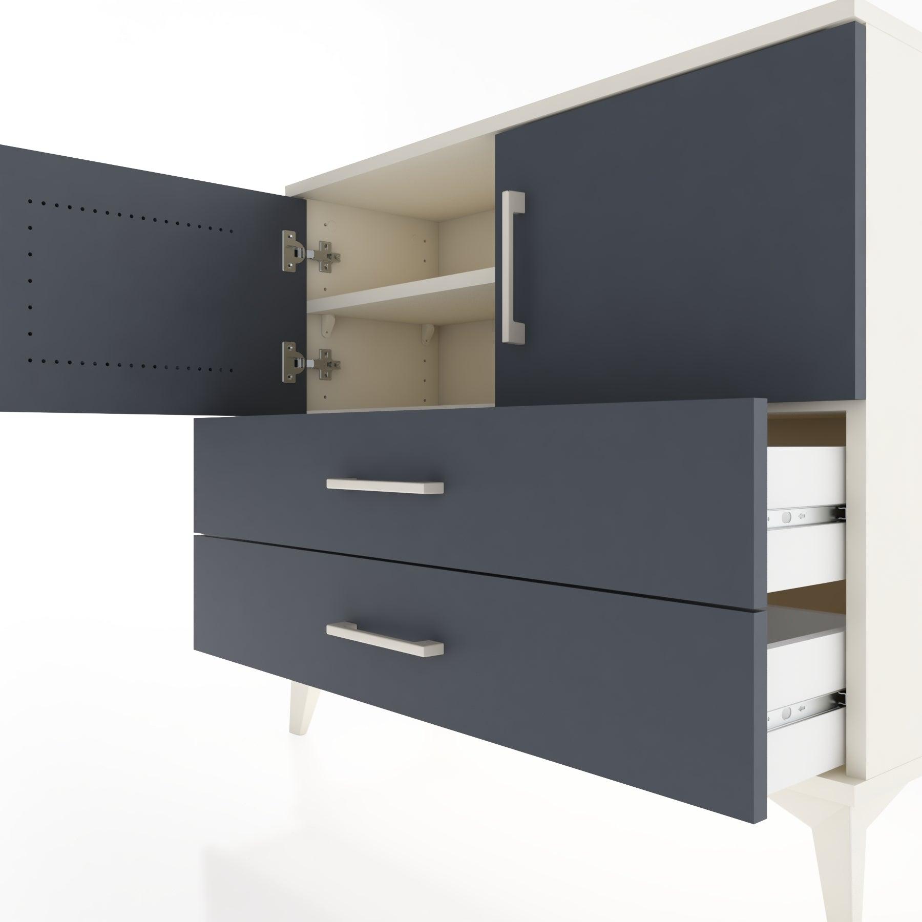 Woodntry Modüler Şifonyer Kapak ve Çekmeceli T1 88x30x94 cm Aytaşı - Woodntry