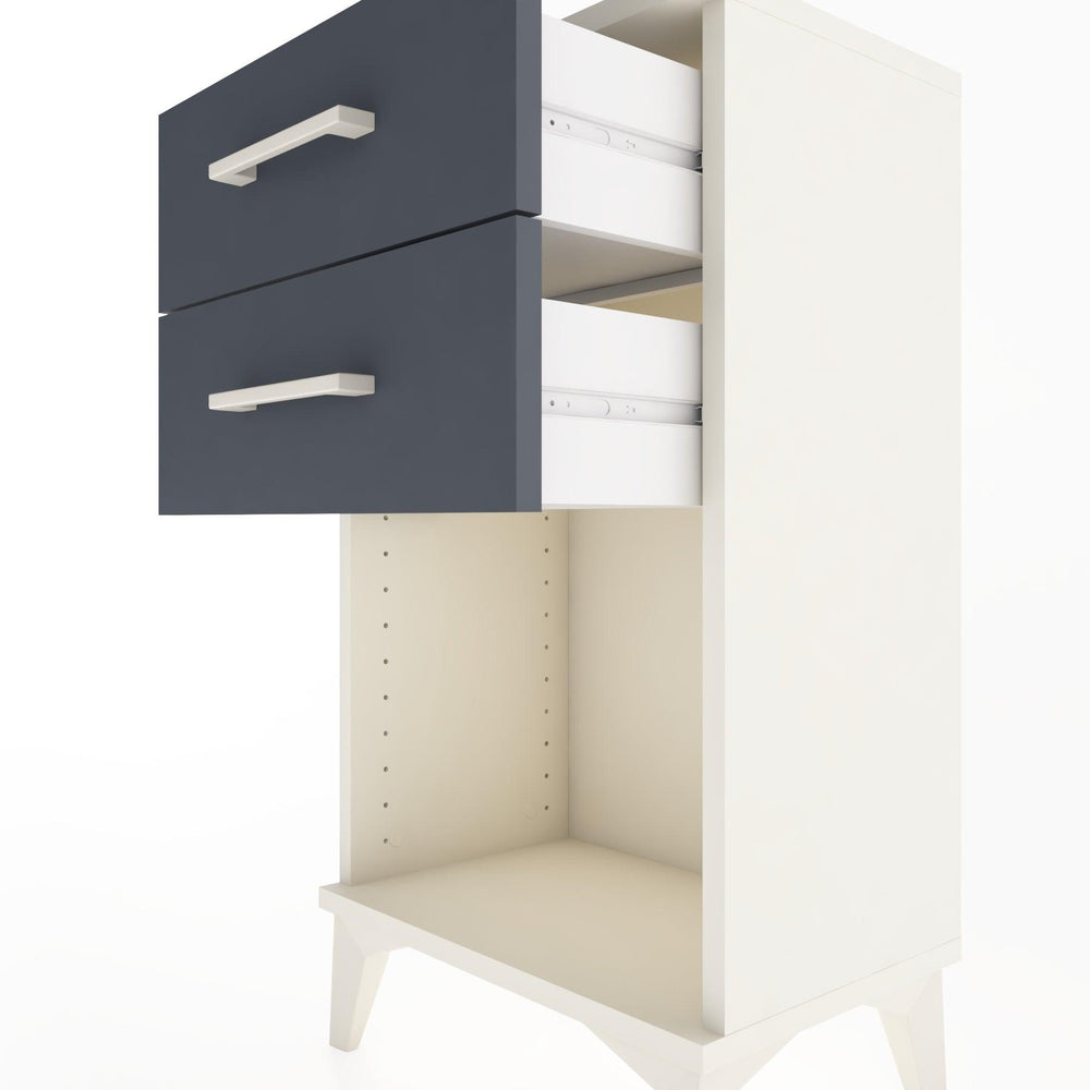 Woodntry Modüler Komodin 2 Çekmece ve Raflı V1 44x30x68 cm Aytaşı - Woodntry