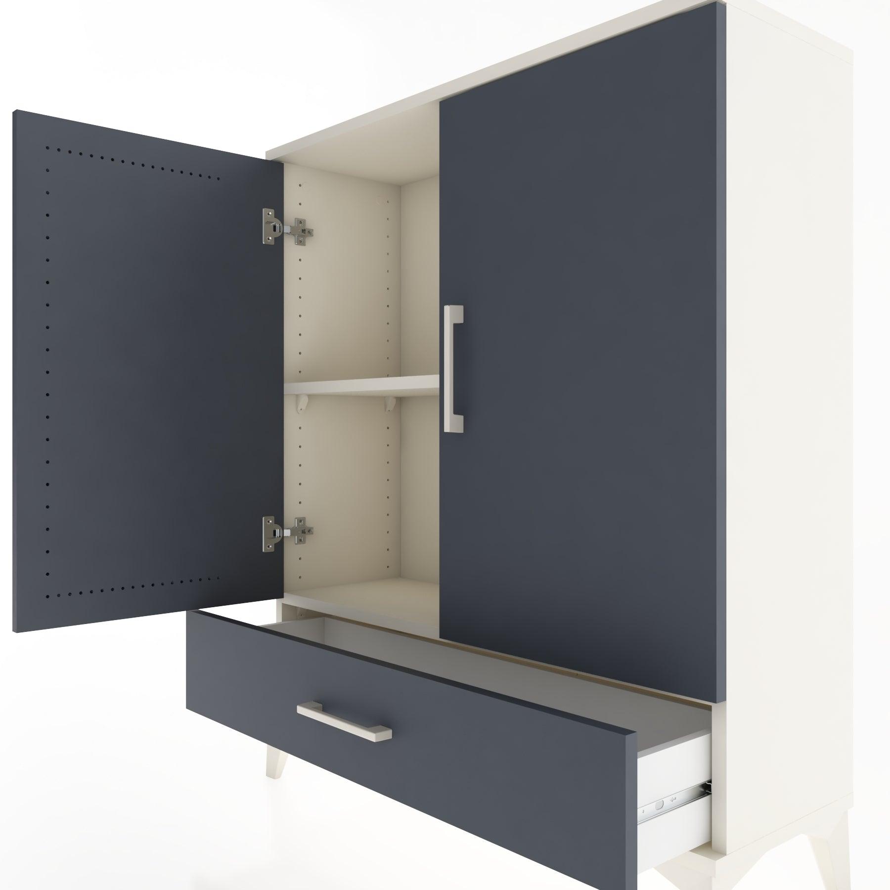 Woodntry Modüler Şifonyer Aytaşı 88x30x94 cm Kapaklı ve Çekmeceli KC2-1
