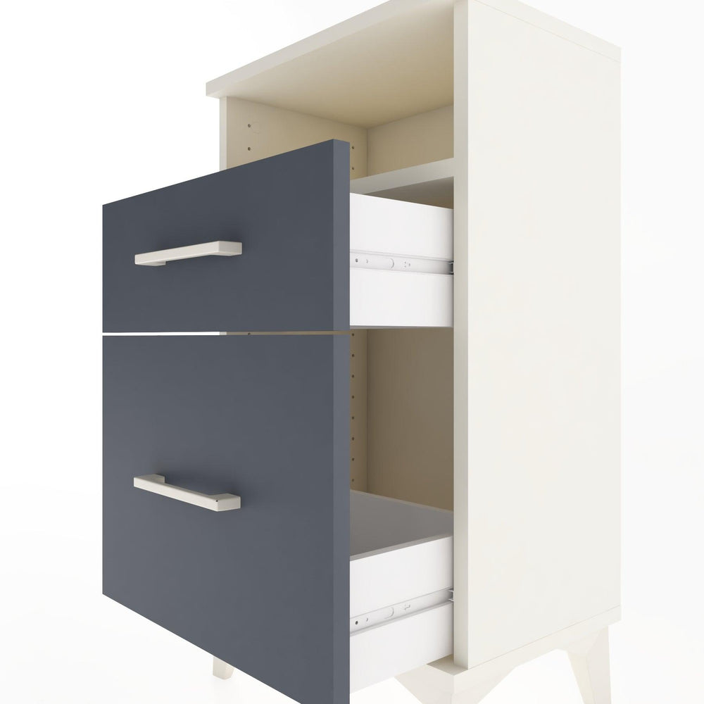 Woodntry Modüler Komodin 2 Çekmece ve Raflı V3 44x30x68 cm Aytaşı - Woodntry