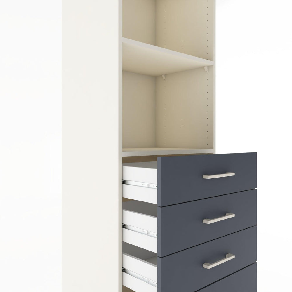 Woodntry Modular Cabinet Moonstone 60x44x170 cm with Drawers and Shelves CR41-1