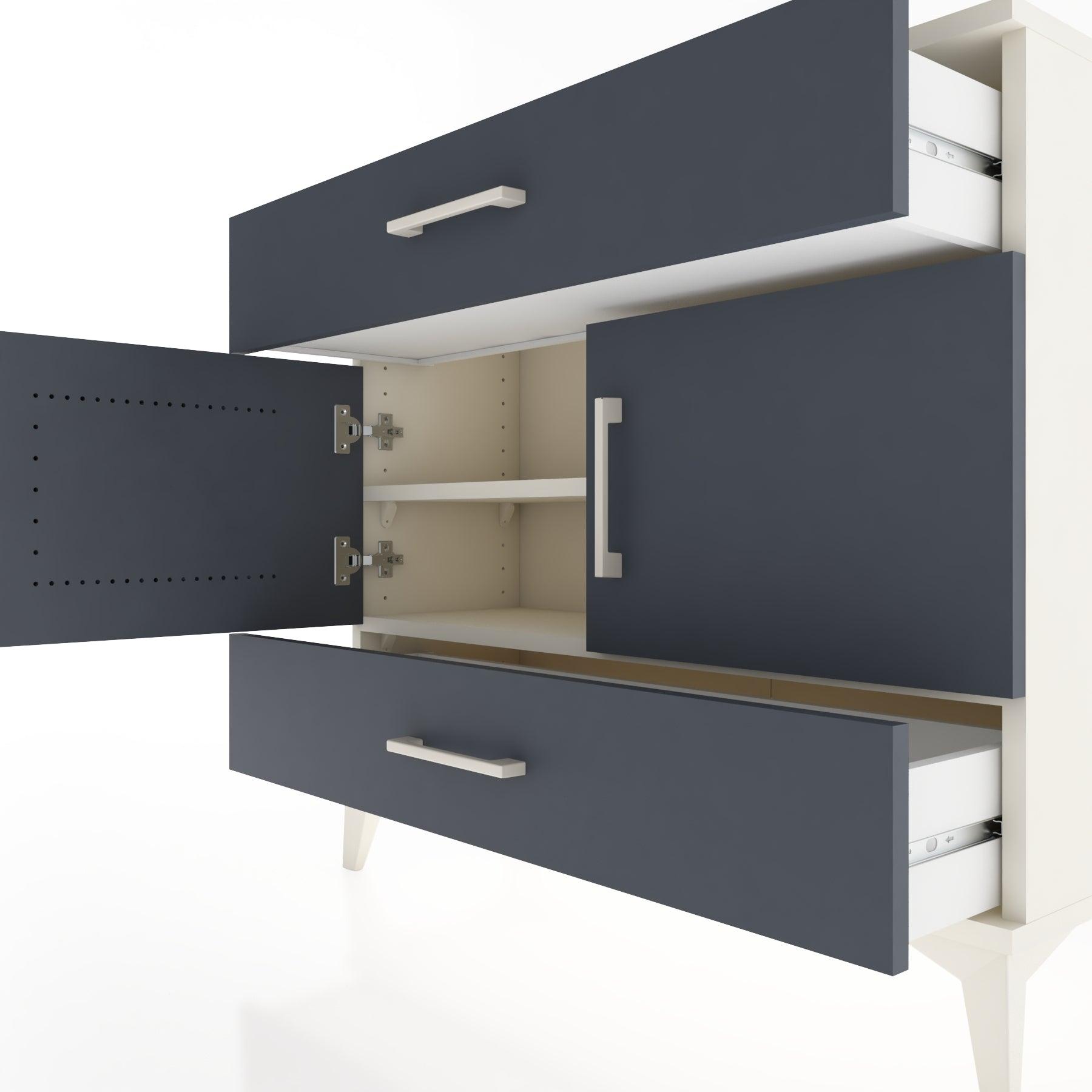 Woodntry Modüler Şifonyer Çekmece ve Kapaklı T2 88x30x94 cm Aytaşı - Woodntry