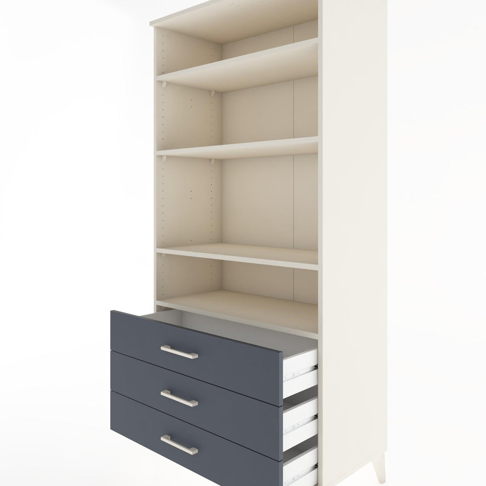 Woodntry Modular Cabinet Moonstone 88x44x170 cm with Drawers and Shelves CR37-1