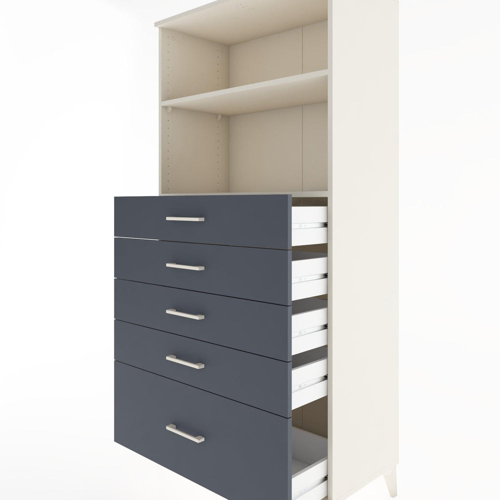 Woodntry Modular Cabinet Moonstone 88x44x170 cm with Drawers and Shelves CR40-1