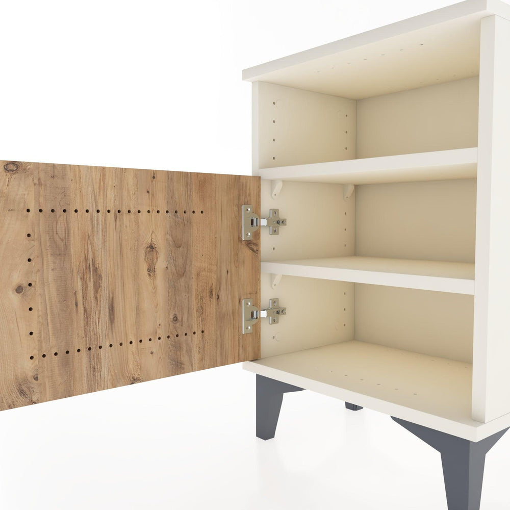 Woodntry Modüler Komodin Raf ve Tek Kapaklı 44x30x52 cm Aytaşı - Woodntry