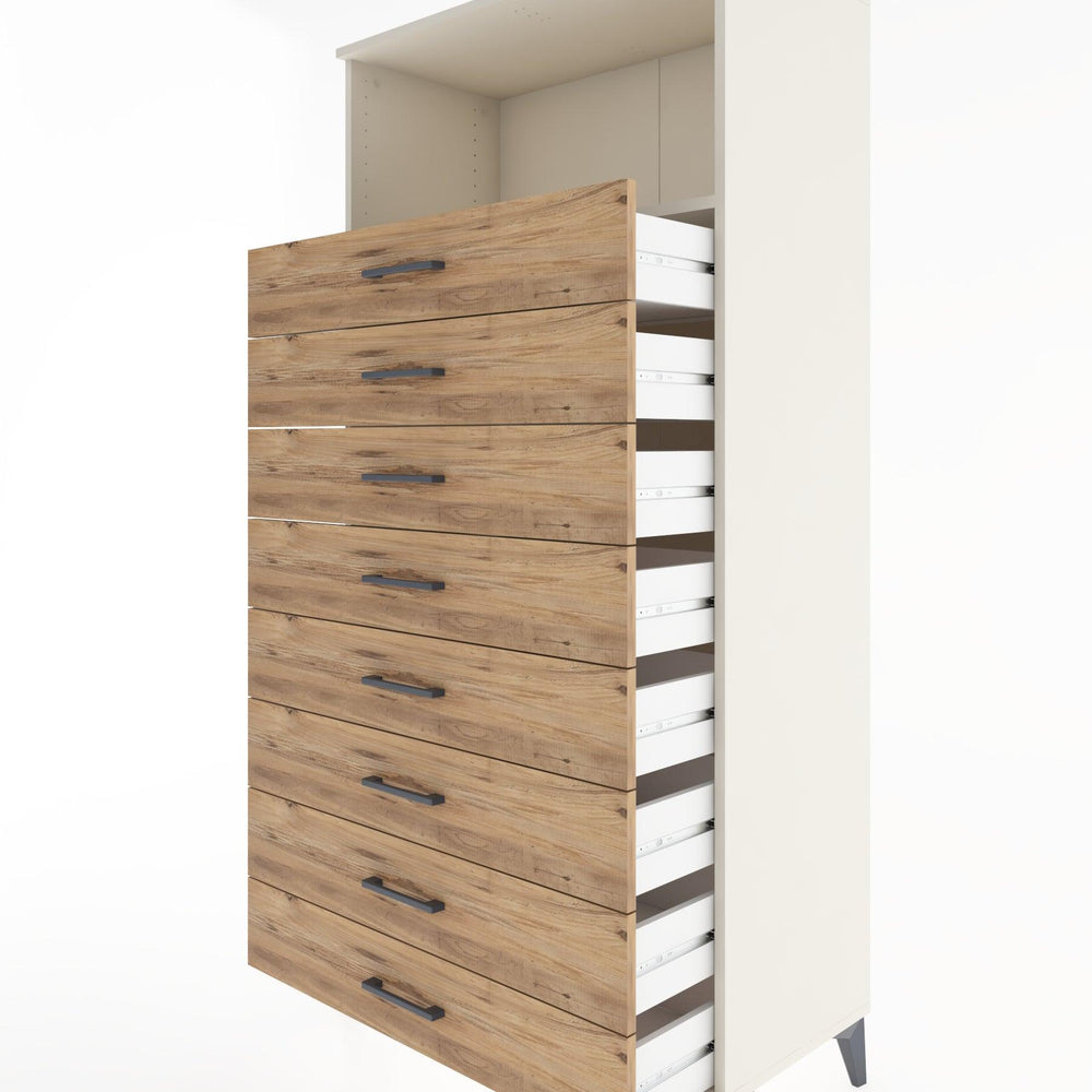 Woodntry Modular Cabinet Moonstone 88x44x170 cm with Drawers and Shelves CR32-1