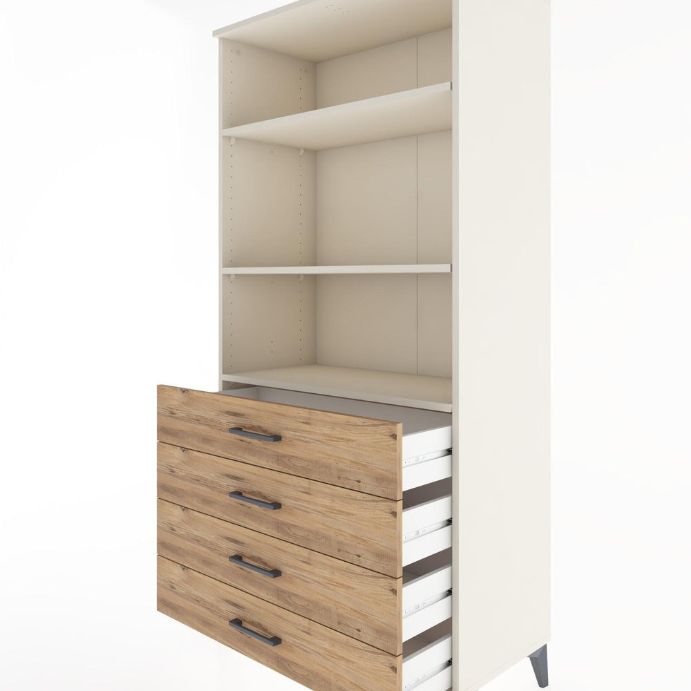 Woodntry Modular Cabinet Moonstone 88x44x170 cm with Drawers and Shelves CR36-1