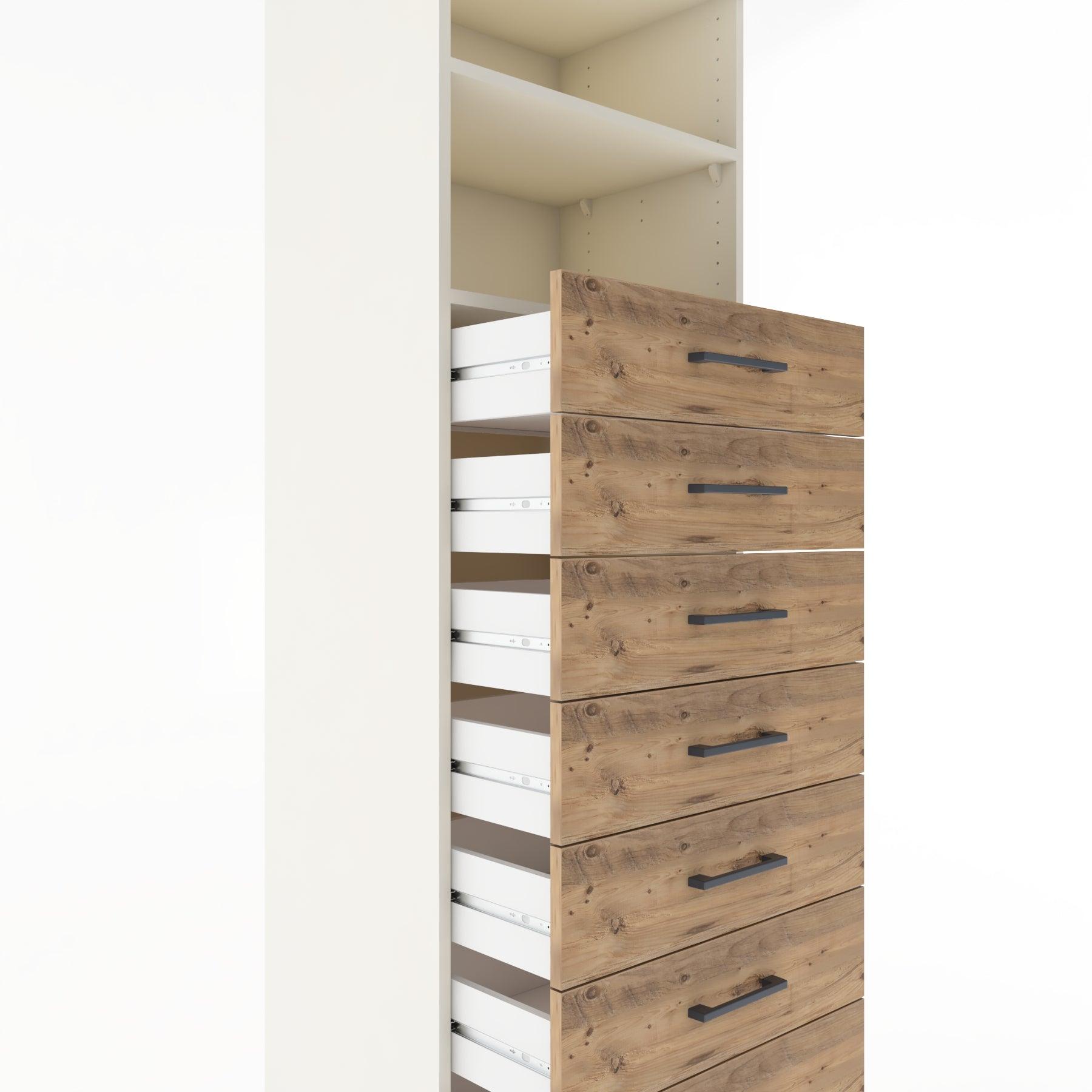 Woodntry Modular Cabinet Moonstone 60x44x170 cm with Drawers and Shelves CR33-1
