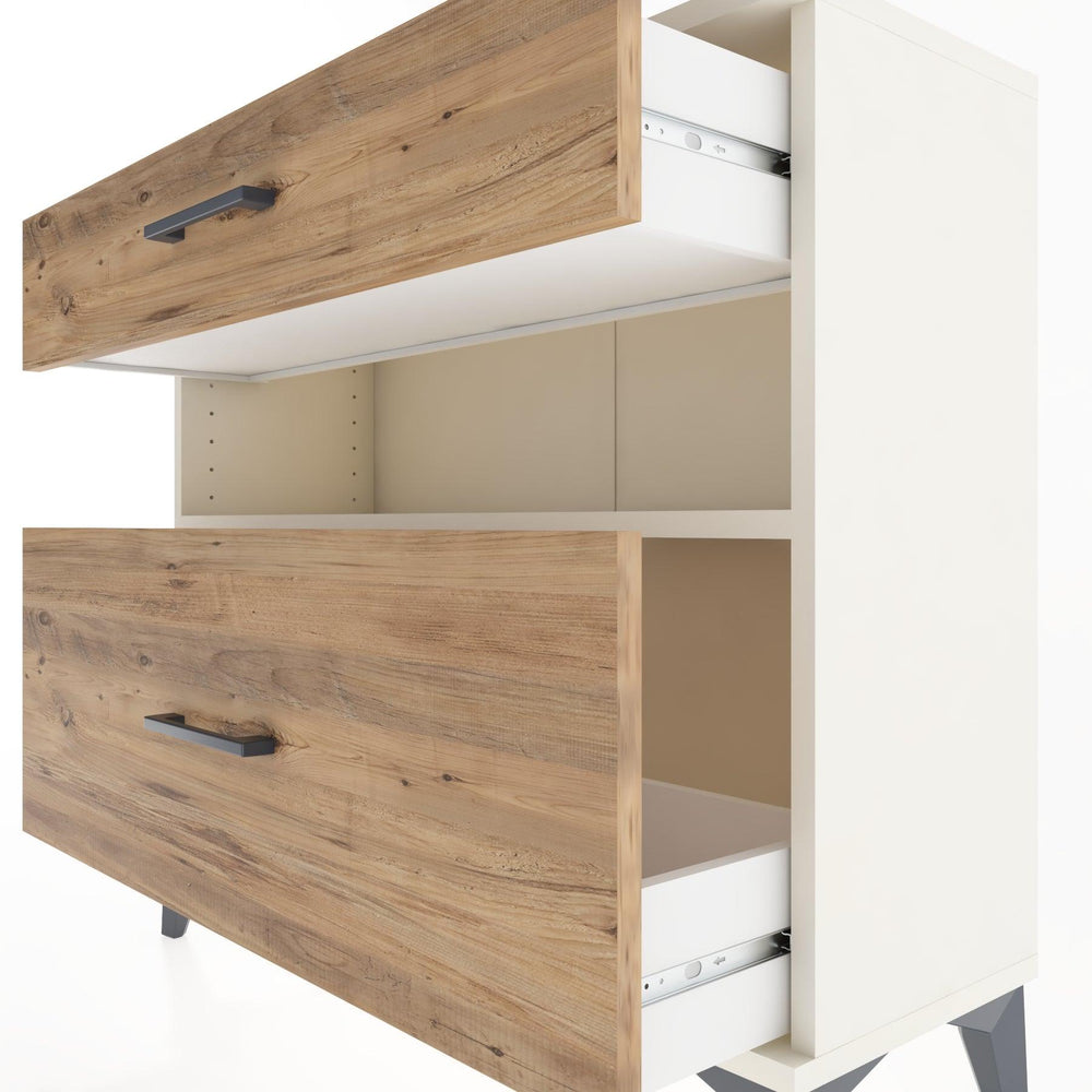 Woodntry Modüler Şifonyer İki Çekmeceli V9 88x30x68 cm Aytaşı - Woodntry