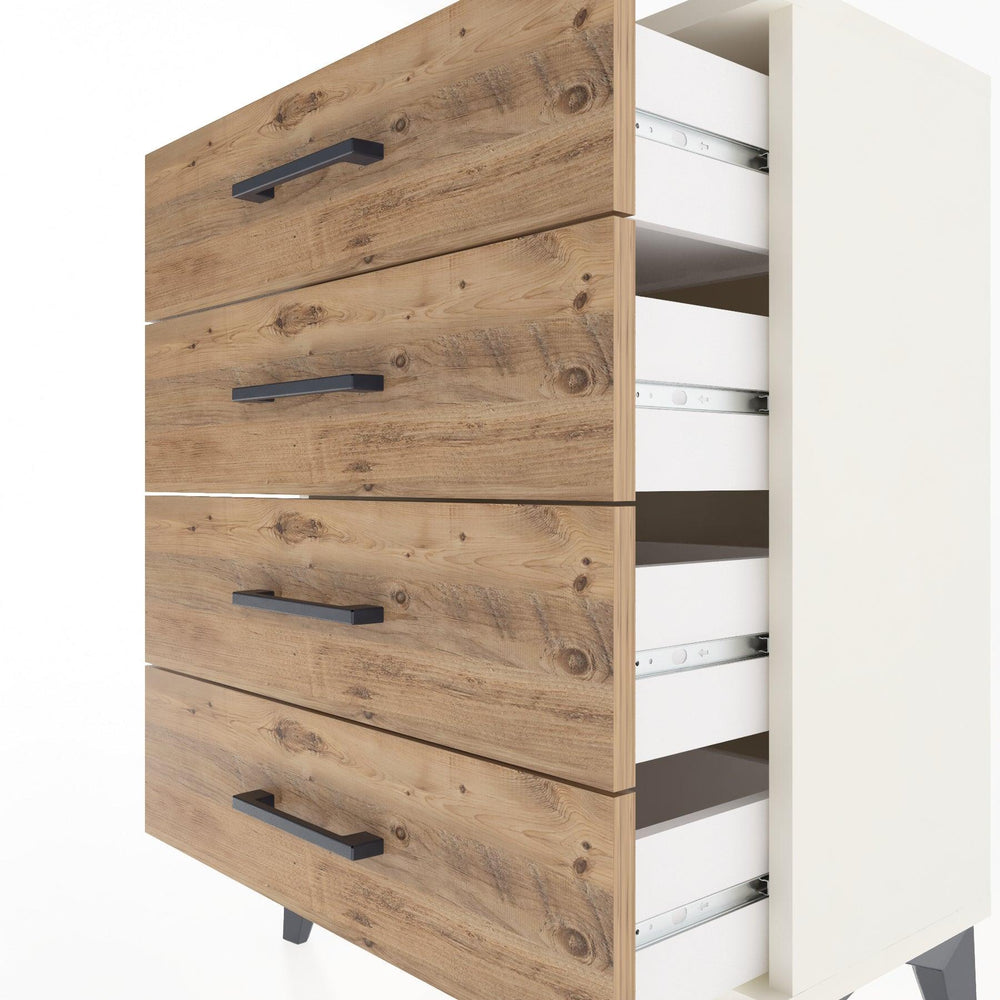 Woodntry Modüler Komodin Aytaşı 60x30x68 cm Çekmeceli C1-1