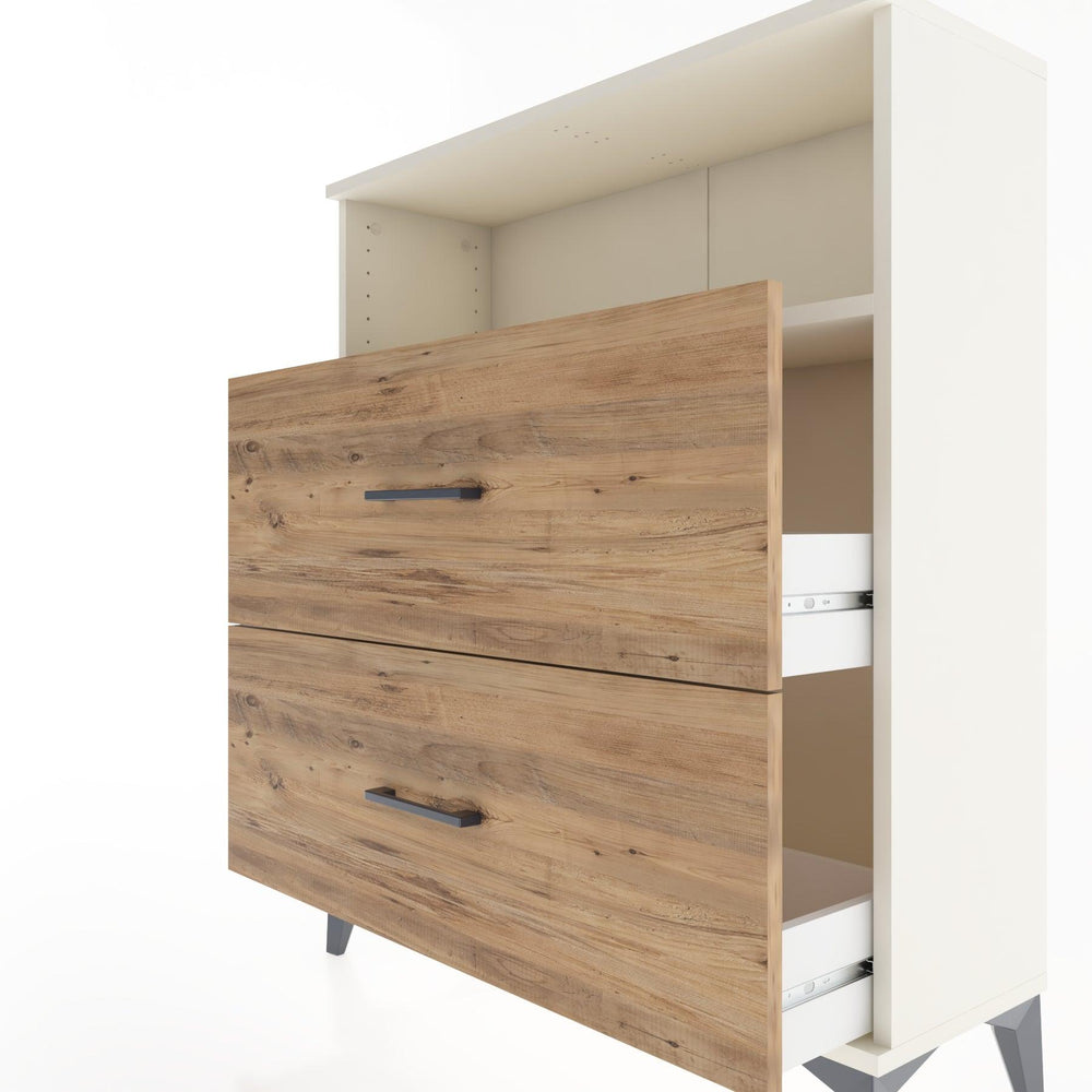 Woodntry Modular Dresser Moonstone 88x30x94 cm with Drawers and Shelves CR16-1