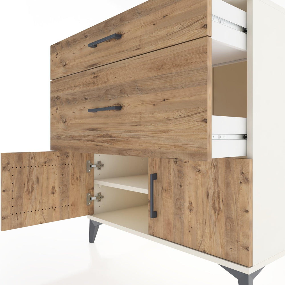 Woodntry Modular Dresser Moonstone 88x44x84 cm with Cover and Drawer KC115-1