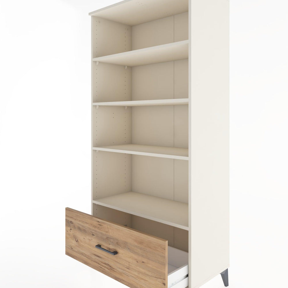 Woodntry Modular Cabinet Moonstone 88x44x170 cm with Drawers and Shelves CR44-1