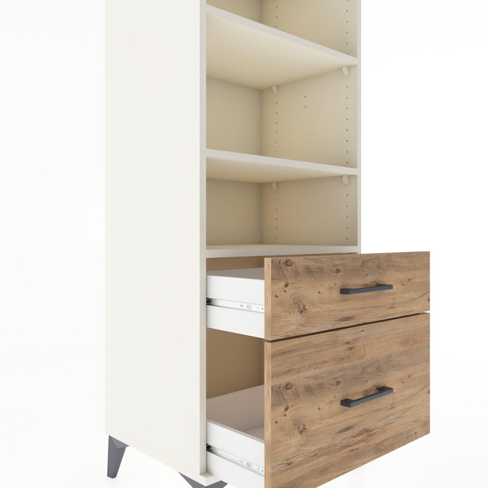 Woodntry Modüler Dolap Aytaşı 60x44x170 cm Çekmeceli ve Raflı CR43-1