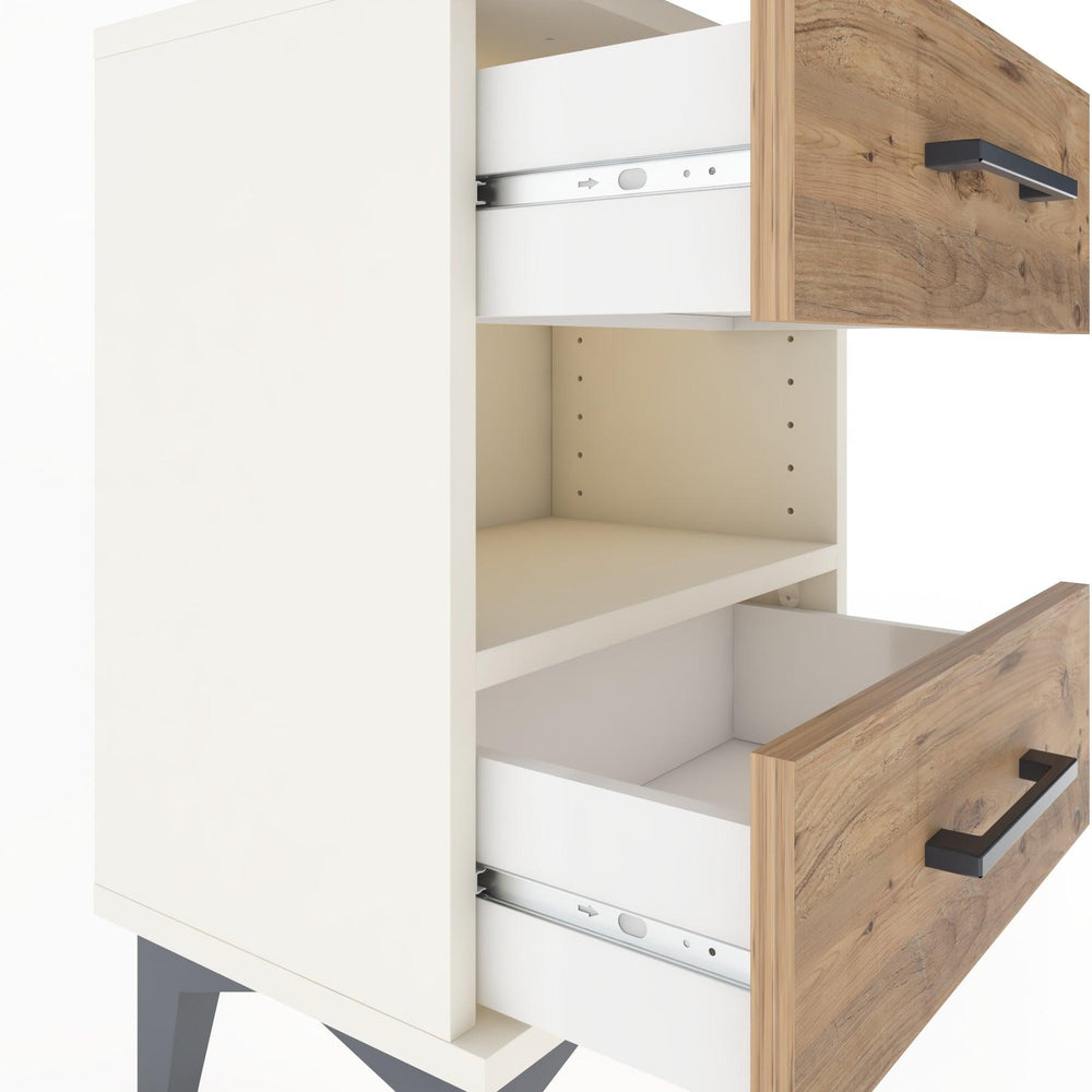 Woodntry Modüler Komodin Çekmece ve Raf 44x30x52 cm Aytaşı - Woodntry