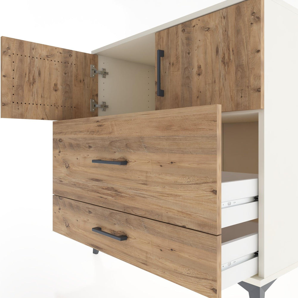 Woodntry Modular Dresser Moonstone 88x44x84 cm with Cover and Drawer KC114-1