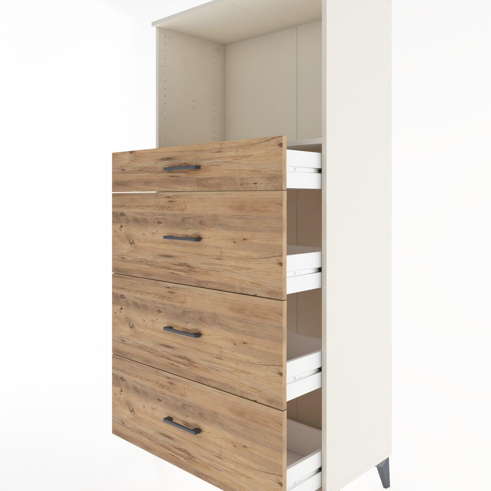Woodntry Modular Cabinet Moonstone 88x44x170 cm with Drawers and Shelves CR51-1