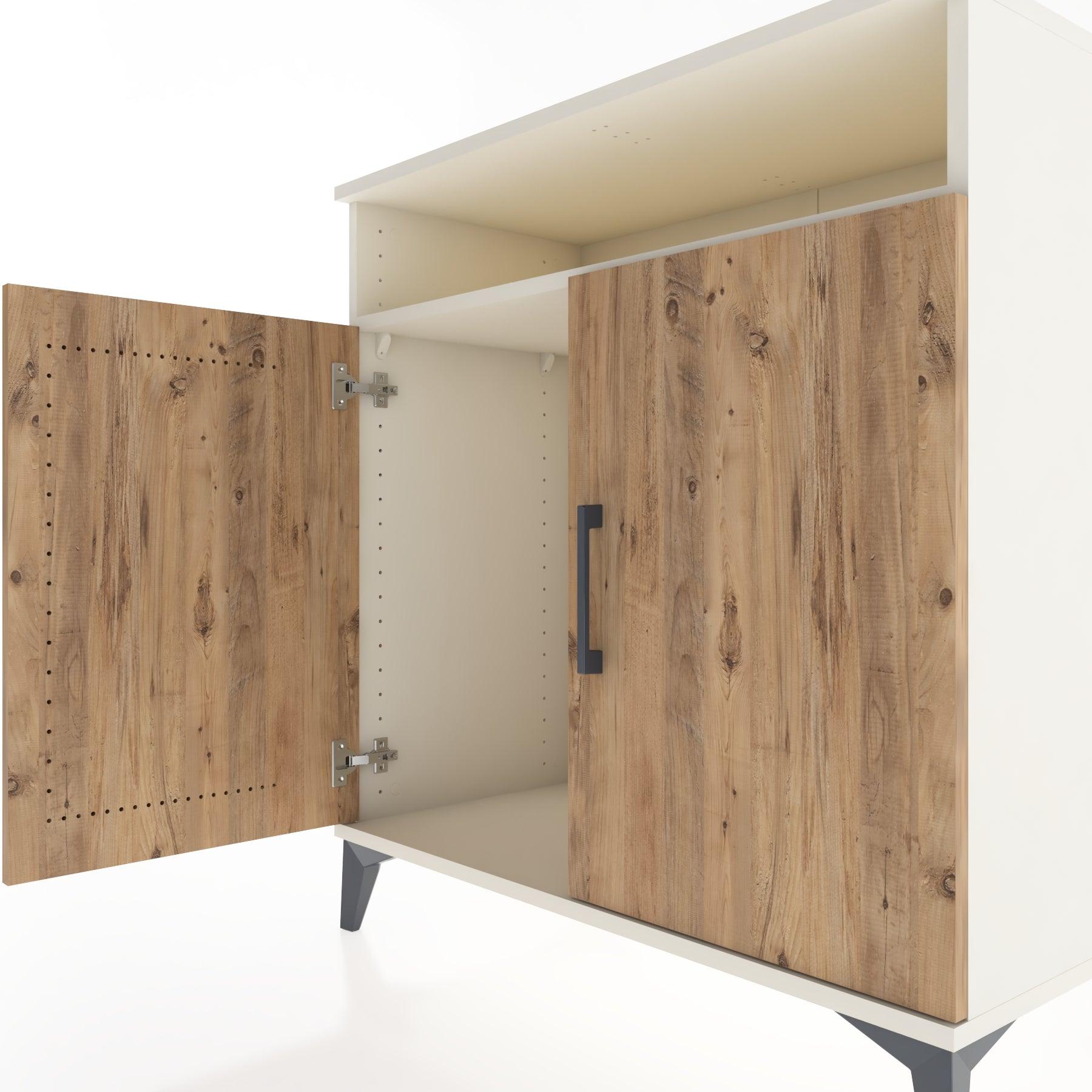 Woodntry Modular Dresser Moonstone 88x44x84 cm with Cover and Shelf KR85-1