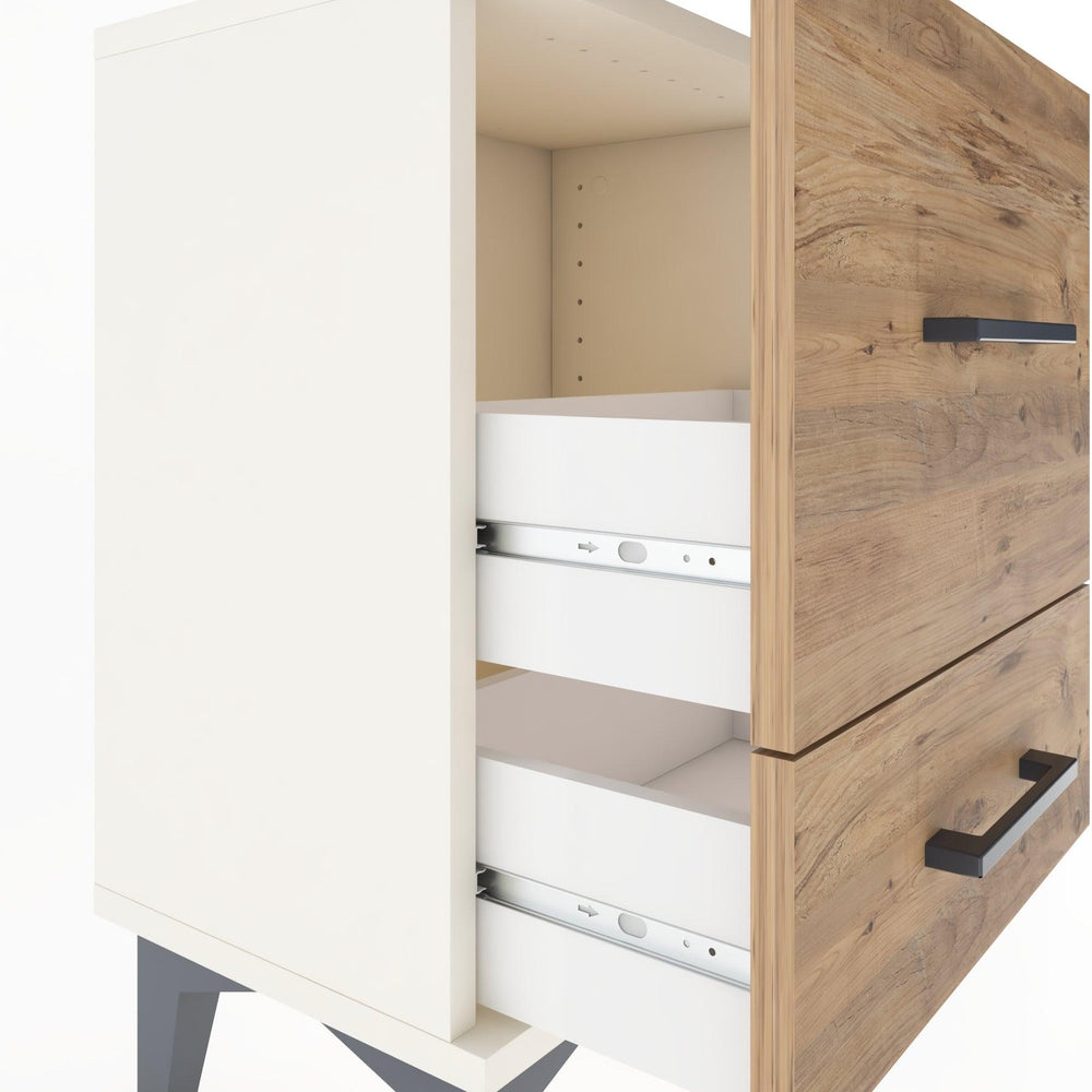 Woodntry Modüler Komodin Büyük ve Küçük Çekmece 44x30x52 cm Aytaşı - Woodntry