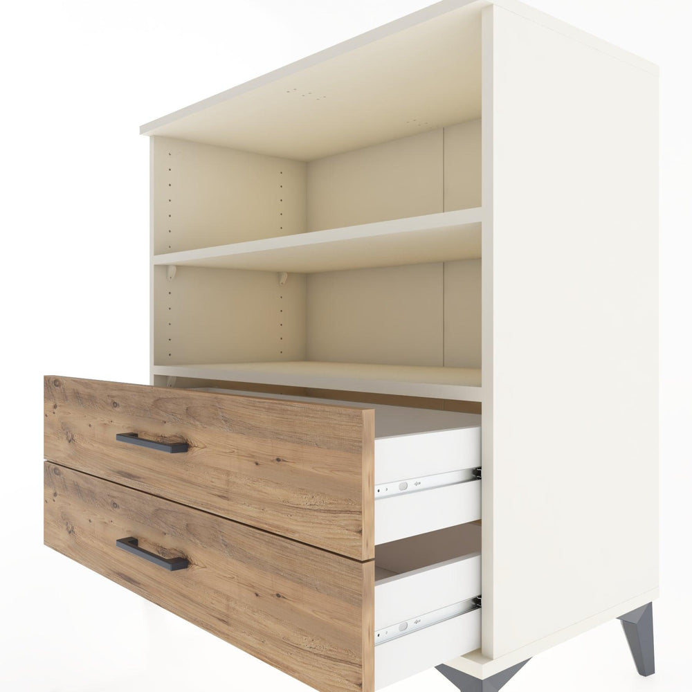 Woodntry Modular Dresser Moonstone 88x44x84 cm with Drawers and Shelves CR16-1