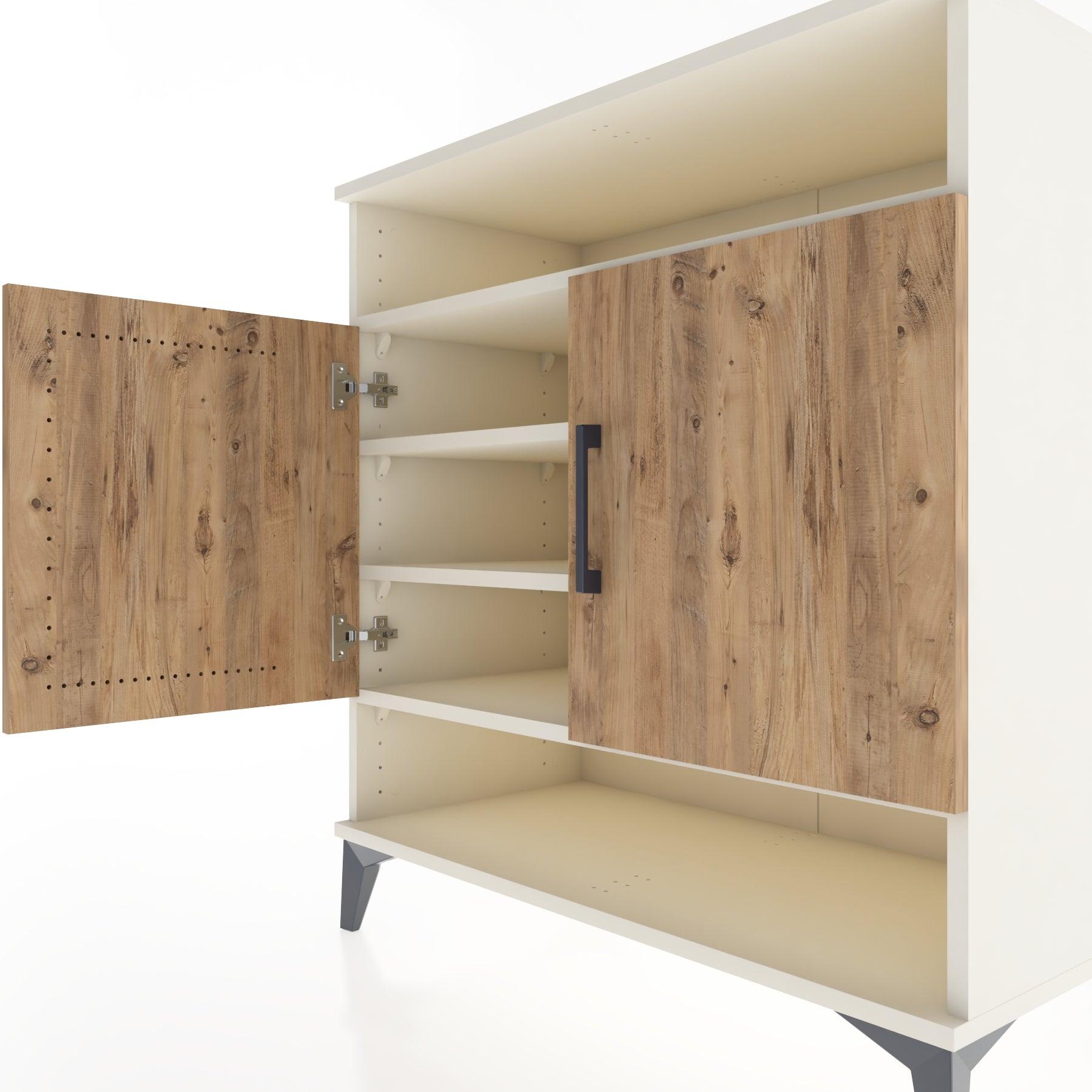Woodntry Modular Dresser Moonstone 88x44x84 cm with Cover and Shelf KR67-1