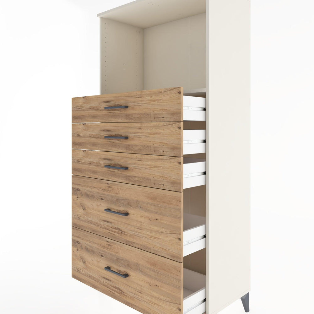Woodntry Modular Cabinet Moonstone 88x44x170 cm with Drawers and Shelves CR46-1