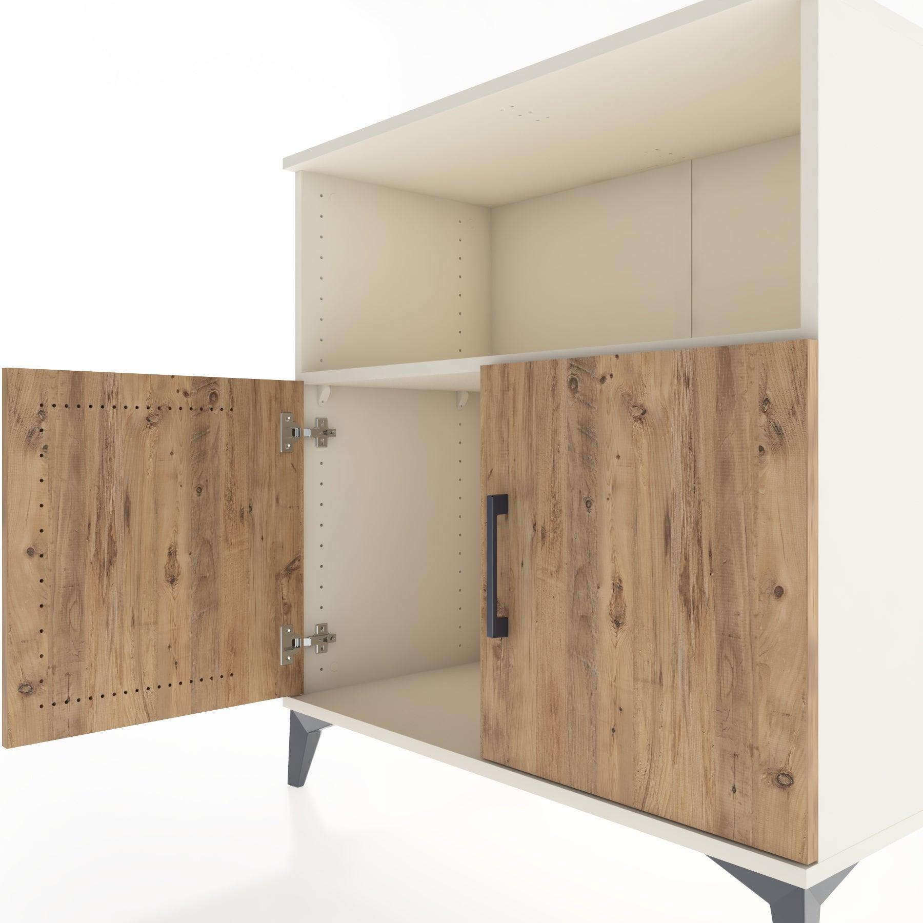 Woodntry Modular Dresser Moonstone 88x44x84 cm with Cover and Shelf KR42-1