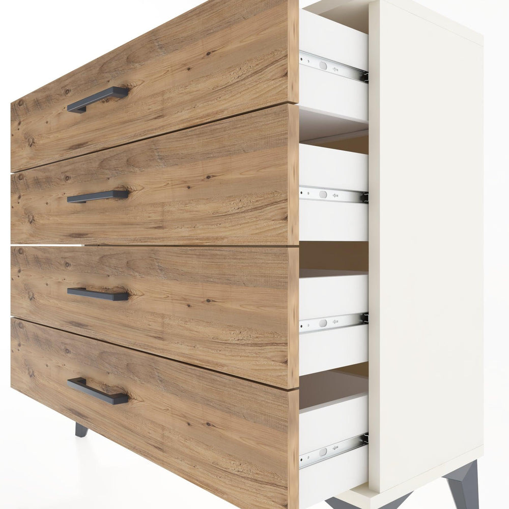 Woodntry Modüler Şifonyer 4 Çekmeceli 88x30x68 cm Aytaşı - Woodntry