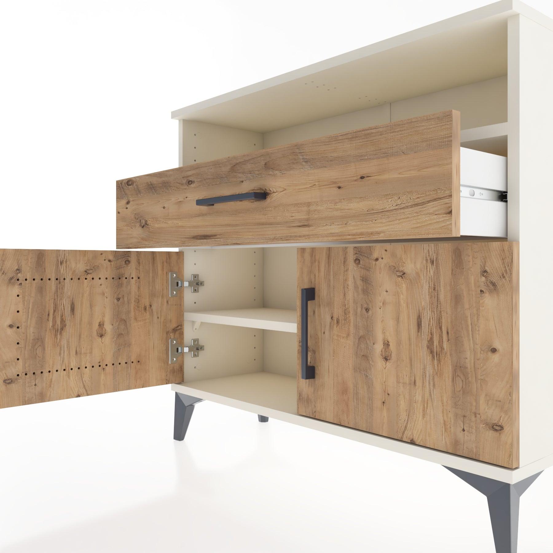 Woodntry Modüler Şifonyer Kapak Raf Çekmeceli 88x30x68 cm Aytaşı - Woodntry