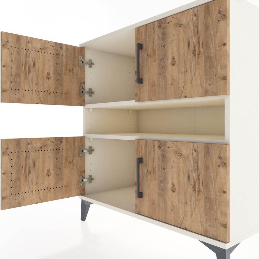 Woodntry Modüler Şifonyer Aytaşı 88x44x84 cm Kapaklı ve Raflı KR104-1