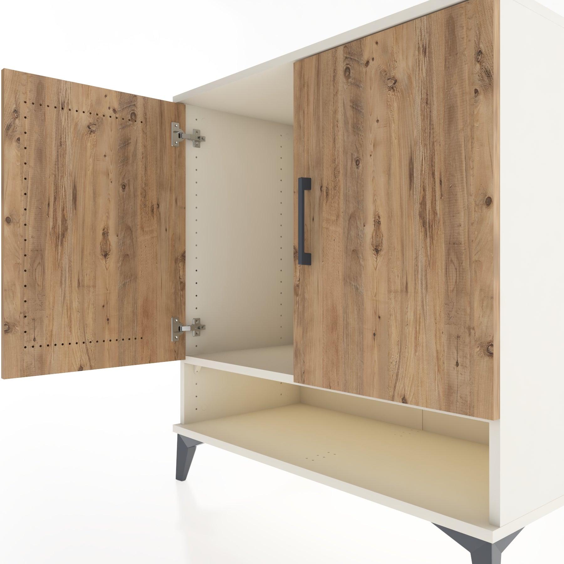 Woodntry Modular Dresser Moonstone 88x44x84 cm with Cover and Shelf KR77-1